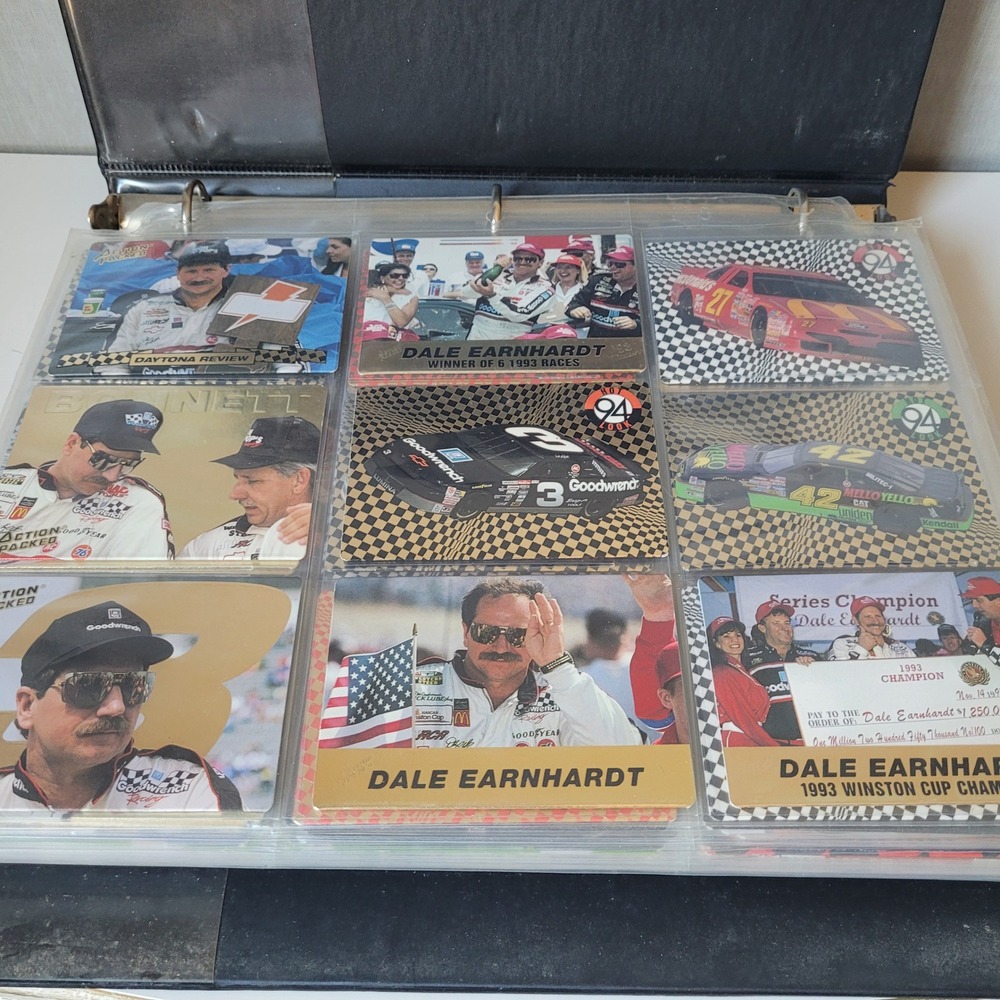 Huge 200+ NASCAR Racing Card Lot Binder 90s Action Packed Earnhardt Gordon &More